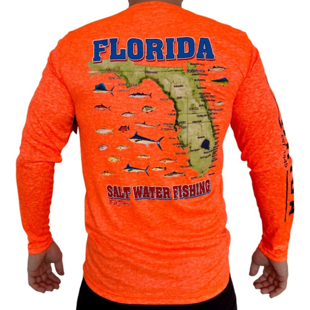 F.H. Davis Florida Long Sleeve Moisture Wicking UPF 30 Fishing Shirts
